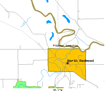 Honner township, MN map
