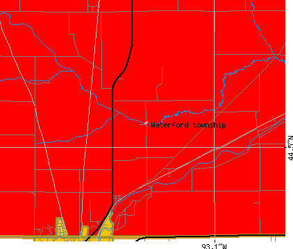 Waterford township, MN map