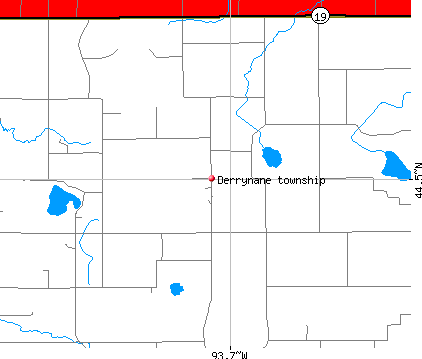 Derrynane township, MN map