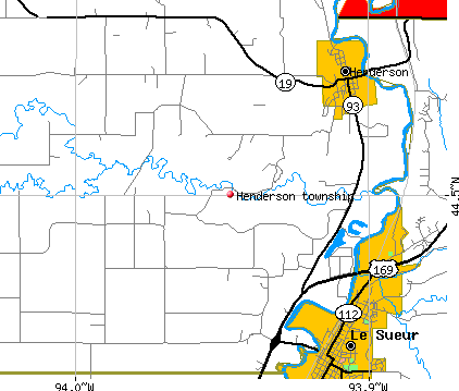 Henderson township, MN map