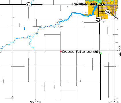 Redwood Falls township, MN map