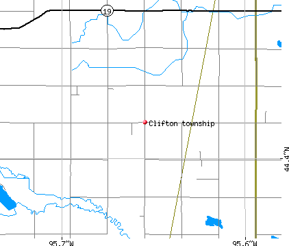 Clifton township, MN map
