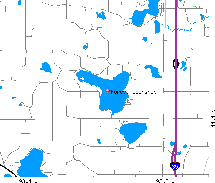 Forest township, MN map