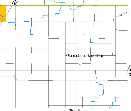 Bernadotte township, MN map