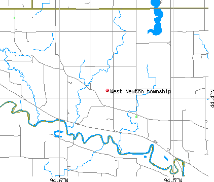 West Newton township, MN map