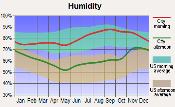 Van Buren, Maine humidity