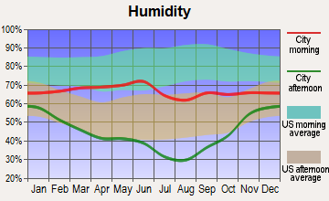 Big Timber, Montana humidity