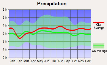 Monticello, Maine average precipitation