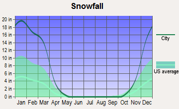Bingham, Maine snowfall