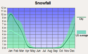 Parkersburg, West Virginia snowfall