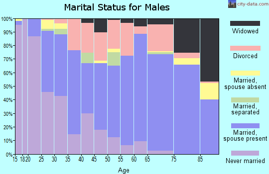 Zip code 45449 marital status for males