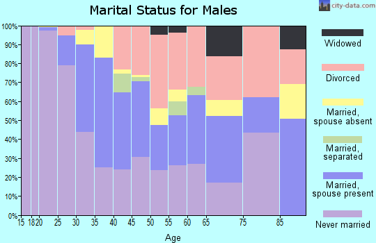 Zip code 68131 marital status for males