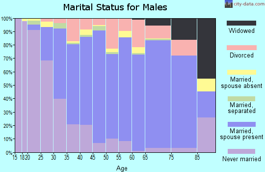 Zip code 75115 marital status for males