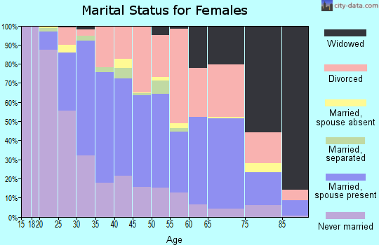 Zip code 32084 marital status for females