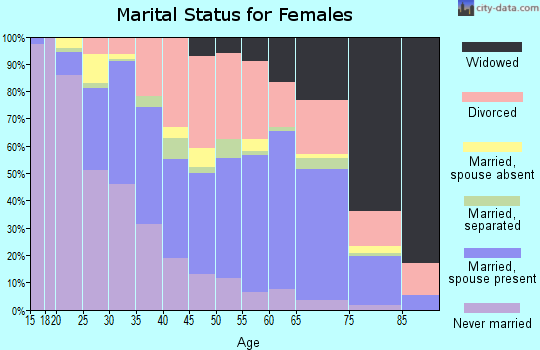 Zip code 46241 marital status for females